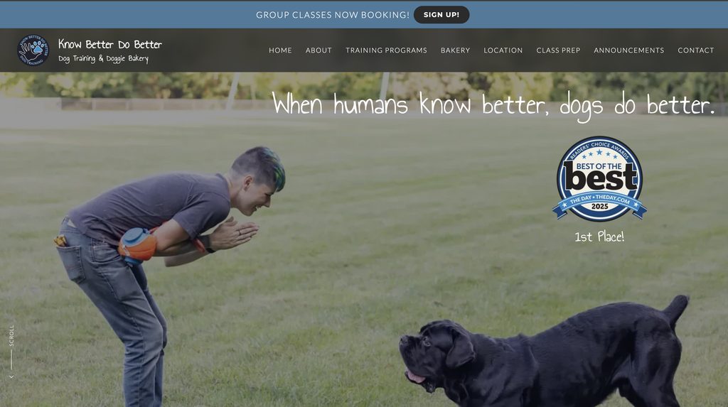 Know Better Do Better Dog Training screenshot