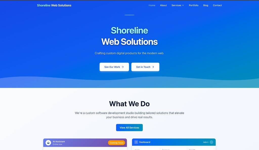 Shoreline Web Solutions screenshot
